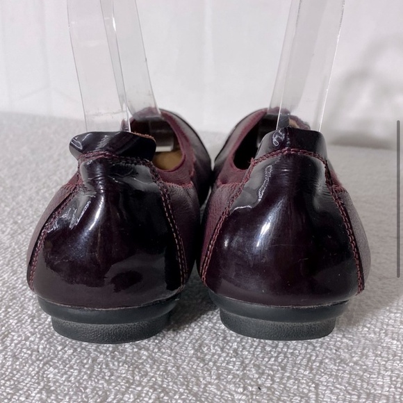 Josef Siebel Burgundy Leather Round Toe Ballet Flats 37 - Picture 5 of 13
